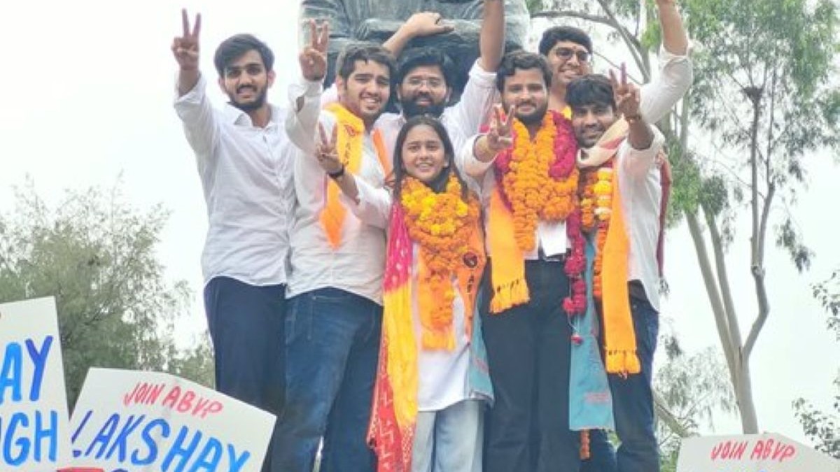 ABVP wins 3 DUSU posts, Independent wins VP seat, NSUI failed