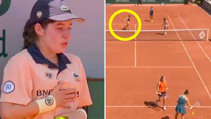 French Open: Ball girl gets hit, Women's doubles team disqualified
