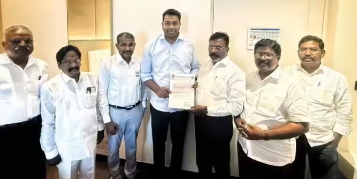 Victory, TVK's Arjuna shows a letter from VCK extending support 