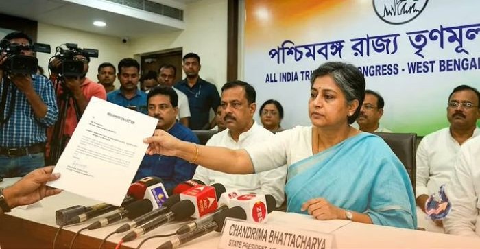 Chandrima Bhattacharya resigns as TMC's WB chief, meets rebels