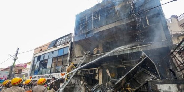 Lucknow fire tragedy: 4 officials suspended, building owners arrested