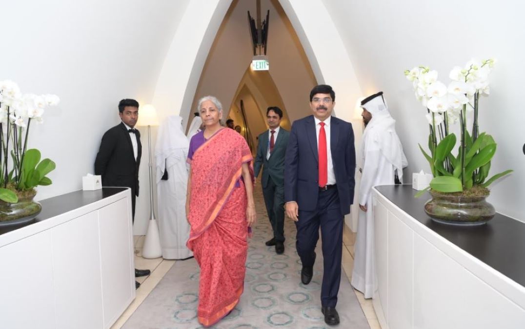 FM Nirmala Sitharaman reaches Qatar for AIIB annual meeting