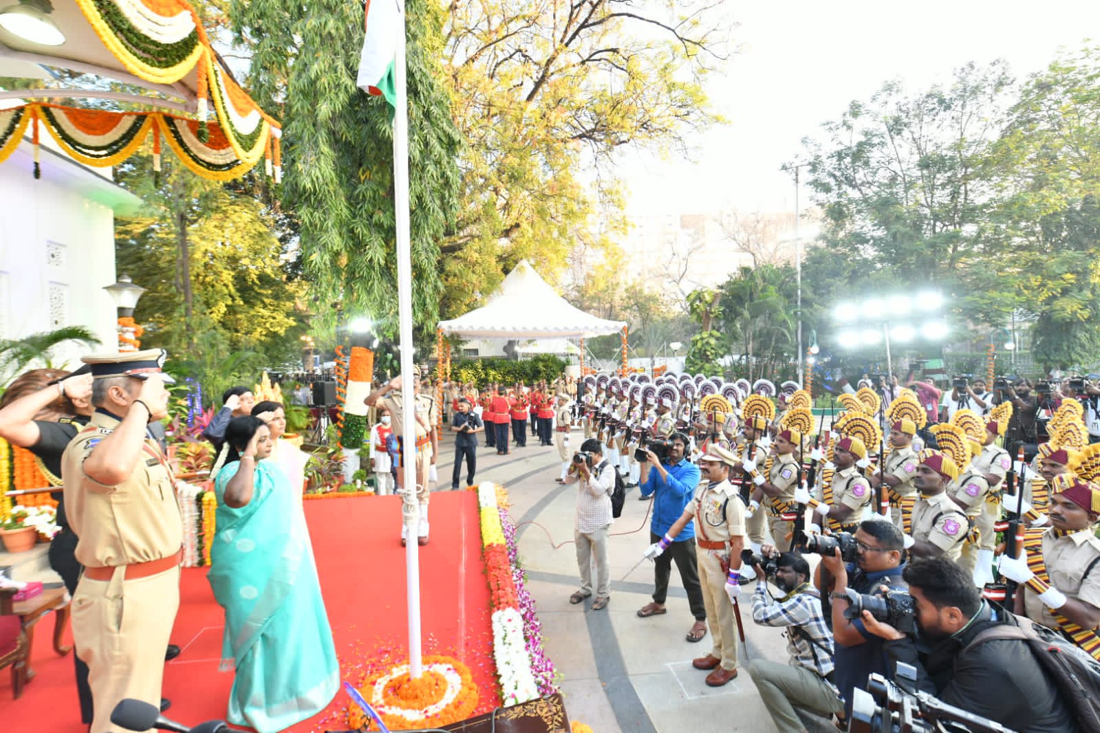 Telangana:Governor, CM lead Republic Day celebrations separately  