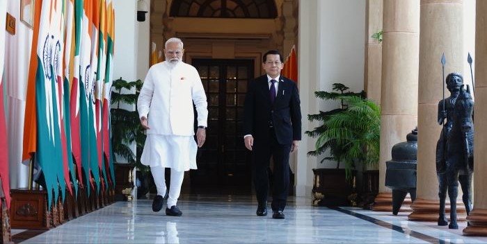 PM Modi, Myanmar President Hlaing hold bilateral talks in Delhi