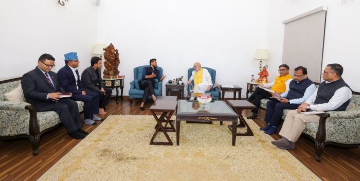 Amit Shah meets delegation of Nepal’s Rastriya Swatantra Party