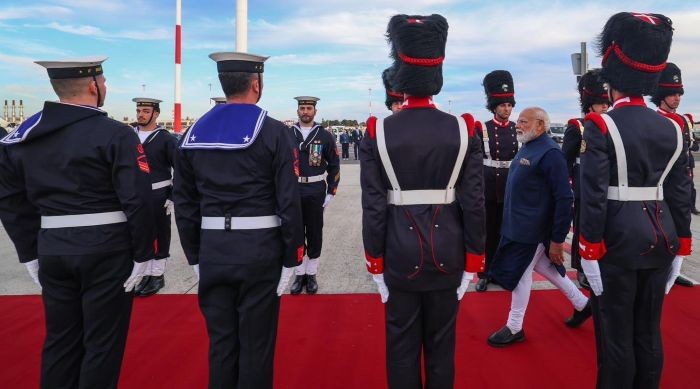 PM Modi lands in Rome, to meet Italian PM Meloni