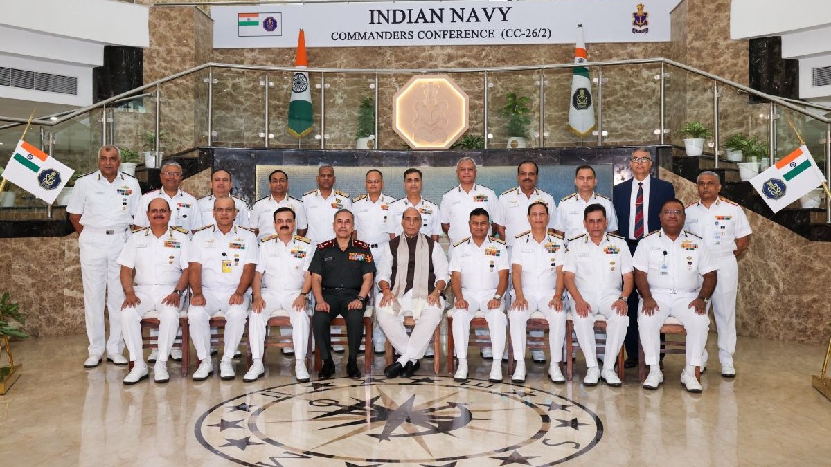Rajnath Singh addresses Navy Commanders' Conference