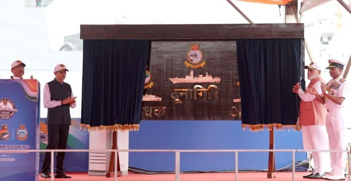 PM Modi commissions three indigenous naval warships