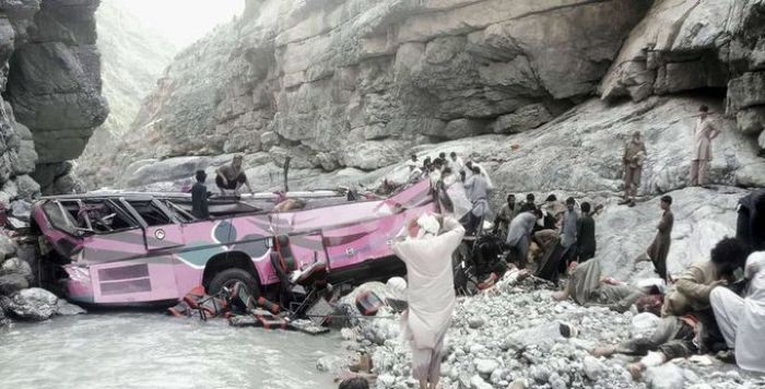 Pakistan: 40 killed, 8 injured after passenger bus plunges into ravine