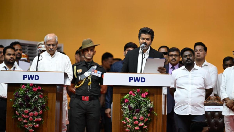 C. Joseph Vijay sworn in as Tamil Nadu chief minister