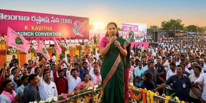 Kavitha launches new political party Telangana Rashtra Sena