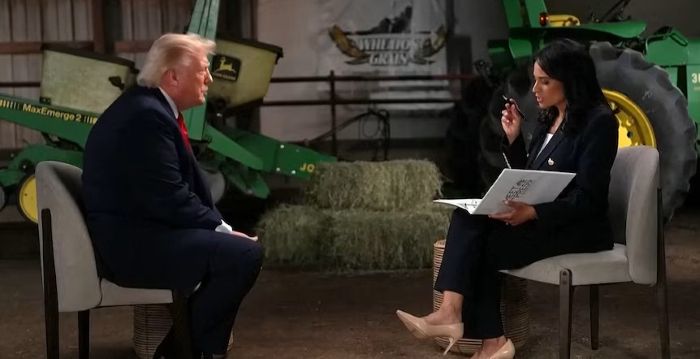 Trump walks out of interview after questions on election fraud claims