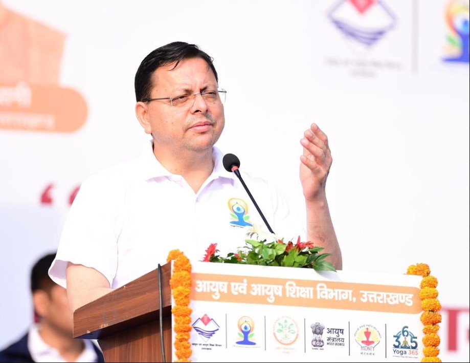 Uttarakhand CM Dhami participates in ‘Run for Yoga’ event in Dehradun