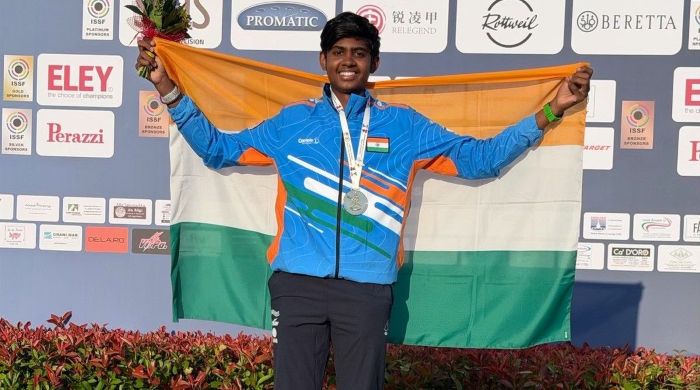 Yugan Sakthivel Muthukumaar wins gold at ISSF Junior World Cup