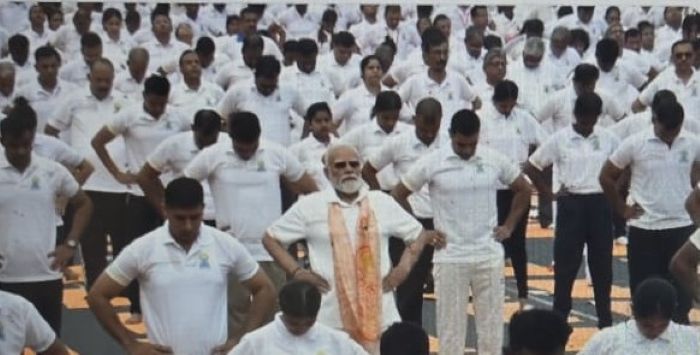 PM Modi leads 12th International Yoga Day event in Kolkata