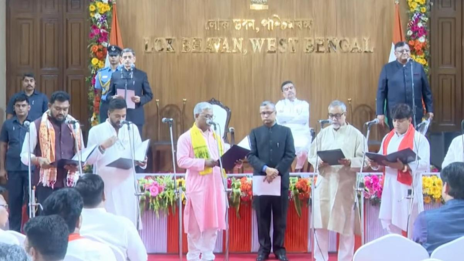 35 BJP MLAs take oath in Suvendu Adhikari's WB cabinet expansion